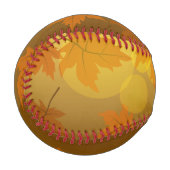 Herbstmuster mit abfallenden Ahorn-Blätter und Buc Baseball (Vorderseite Links)