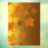 Herbstmuster mit abfallenden Ahorn-Blätter und Buc Fensteraufkleber (Blatt 3)