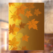 Herbstmuster mit abfallenden Ahorn-Blätter und Buc Fensteraufkleber (Blatt 2)