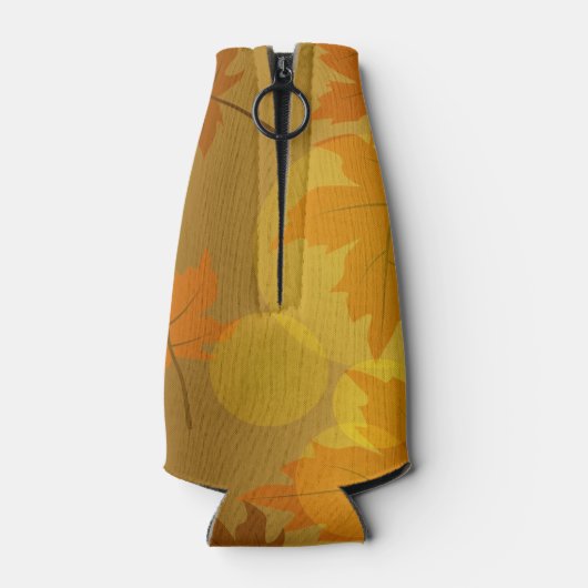 Herbstmuster mit abfallenden Ahorn-Blätter und Buc Flaschenkühler (Rückseite)