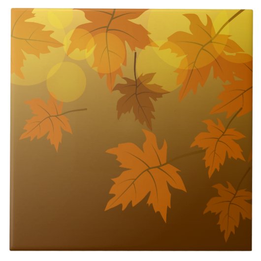 Herbstmuster mit abfallenden Ahorn-Blätter und Buc Fliese (Vorderseite)