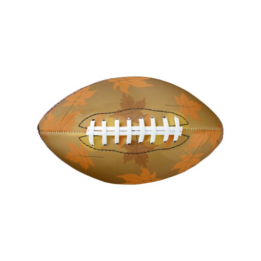 Herbstmuster mit abfallenden Ahorn-Blätter und Buc Football (Vorderseite)