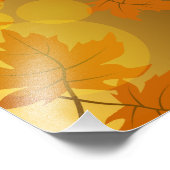 Herbstmuster mit abfallenden Ahorn-Blätter und Buc Fotodruck (Ecke)