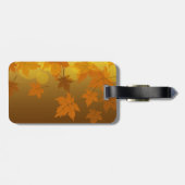 Herbstmuster mit abfallenden Ahorn-Blätter und Buc Gepäckanhänger (Rückseite horizontal)
