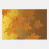 Herbstmuster mit abfallenden Ahorn-Blätter und Buc Geschenkpapier Set (Vorderseite 3)