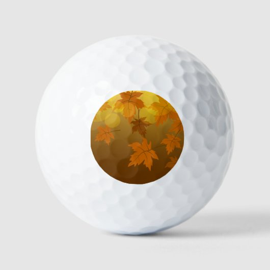 Herbstmuster mit abfallenden Ahorn-Blätter und Buc Golfball (Vorderseite)