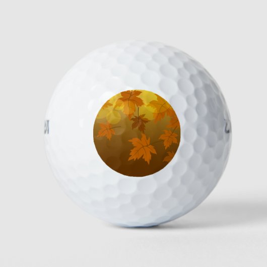 Herbstmuster mit abfallenden Ahorn-Blätter und Buc Golfball (Vorderseite)