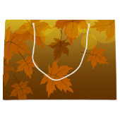 Herbstmuster mit abfallenden Ahorn-Blätter und Buc Große Geschenktüte (Vorderseite)
