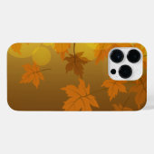 Herbstmuster mit abfallenden Ahorn-Blätter und Buc iPhone Hülle (Rückseite (Horizontal))