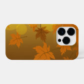Herbstmuster mit abfallenden Ahorn-Blätter und Buc iPhone Hülle (Rückseite (Horizontal))