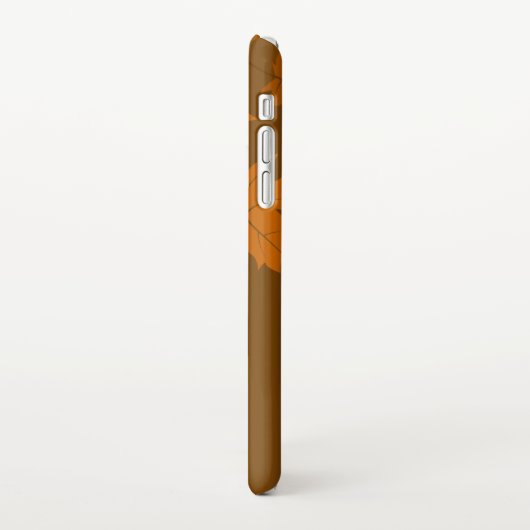 Herbstmuster mit abfallenden Ahorn-Blätter und Buc iPhone Hülle (Linke Seite)