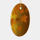 Herbstmuster mit abfallenden Ahorn-Blätter und Buc Keramik Ornament (Rechts)