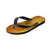 Herbstmuster mit abfallenden Ahorn-Blätter und Buc Kinderbadesandalen (Schrägansicht)