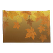 Herbstmuster mit abfallenden Ahorn-Blätter und Buc Kissenbezug (Rückseite-Rechts)