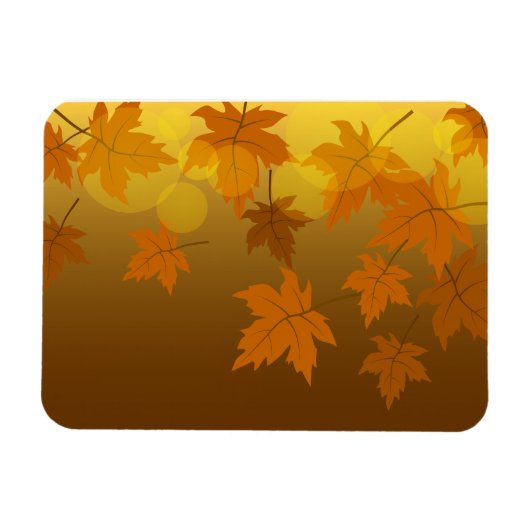 Herbstmuster mit abfallenden Ahorn-Blätter und Buc Magnet (Horizontal)