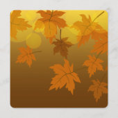 Herbstmuster mit abfallenden Ahorn-Blätter und Buc Menükarte (Rückseite)