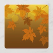 Herbstmuster mit abfallenden Ahorn-Blätter und Buc Menükarte (Vorderseite)