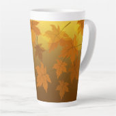 Herbstmuster mit abfallenden Ahorn-Blätter und Buc Milchtasse (Rechte Ecke)