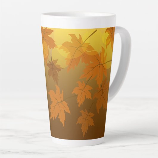 Herbstmuster mit abfallenden Ahorn-Blätter und Buc Milchtasse (Rechte Ecke)