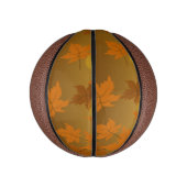 Herbstmuster mit abfallenden Ahorn-Blätter und Buc Mini Basketball (Vertikal)