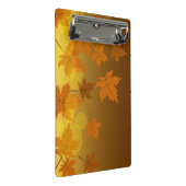 Herbstmuster mit abfallenden Ahorn-Blätter und Buc Mini Klemmbrett (Schrägansicht)
