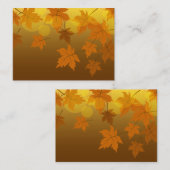 Herbstmuster mit abfallenden Ahorn-Blätter und Buc Mitteilungskarte (Vorne/Hinten)