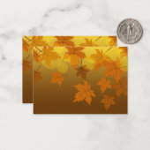 Herbstmuster mit abfallenden Ahorn-Blätter und Buc Mitteilungskarte (Vorderseite/Rückseite Beispiel)
