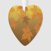 Herbstmuster mit abfallenden Ahorn-Blätter und Buc Ornament (Vorderseite)