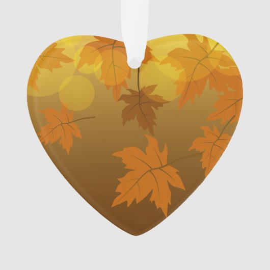 Herbstmuster mit abfallenden Ahorn-Blätter und Buc Ornament (Vorderseite)