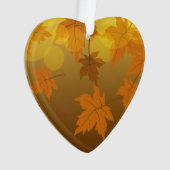 Herbstmuster mit abfallenden Ahorn-Blätter und Buc Ornament (Vorderseite)