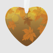 Herbstmuster mit abfallenden Ahorn-Blätter und Buc Ornament (Rückseite)