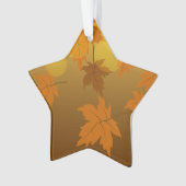 Herbstmuster mit abfallenden Ahorn-Blätter und Buc Ornament (Vorderseite)