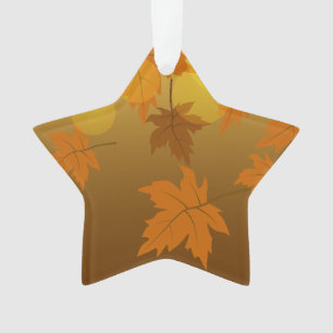 Herbstmuster mit abfallenden Ahorn-Blätter und Buc Ornament