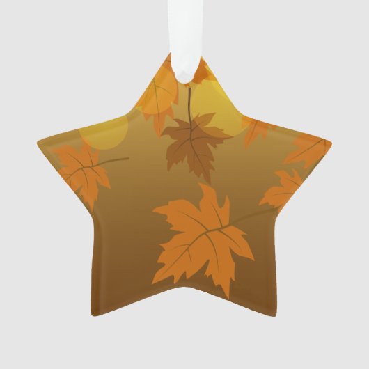 Herbstmuster mit abfallenden Ahorn-Blätter und Buc Ornament (Vorderseite)