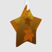 Herbstmuster mit abfallenden Ahorn-Blätter und Buc Ornament (Vorderseite)