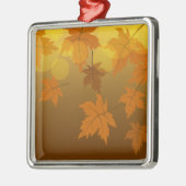 Herbstmuster mit abfallenden Ahorn-Blätter und Buc Ornament Aus Metall (Links)