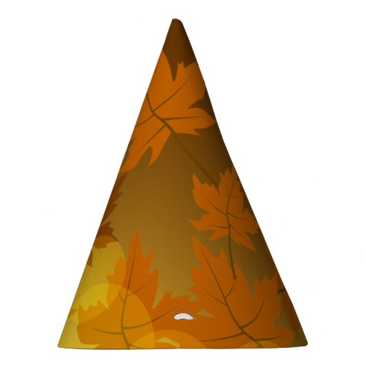 Herbstmuster mit abfallenden Ahorn-Blätter und Buc Partyhütchen (Rechts)