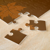 Herbstmuster mit abfallenden Ahorn-Blätter und Buc Puzzle (Seite)
