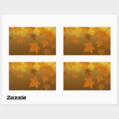 Herbstmuster mit abfallenden Ahorn-Blätter und Buc Rechteckiger Aufkleber (Blatt)