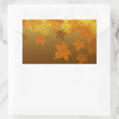 Herbstmuster mit abfallenden Ahorn-Blätter und Buc Rechteckiger Aufkleber (Tasche)