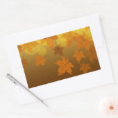 Herbstmuster mit abfallenden Ahorn-Blätter und Buc Rechteckiger Aufkleber (Umschlag)