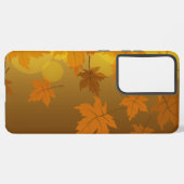 Herbstmuster mit abfallenden Ahorn-Blätter und Buc Samsung Galaxy Hülle (Linke Seite)