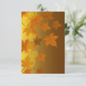 Herbstmuster mit abfallenden Ahorn-Blätter und Buc Save The Date (Stehend Vorderseite)