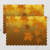 Herbstmuster mit abfallenden Ahorn-Blätter und Buc Save The Date (Vorne/Hinten)