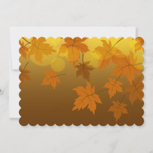 Herbstmuster mit abfallenden Ahorn-Blätter und Buc Save The Date