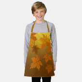 Herbstmuster mit abfallenden Ahorn-Blätter und Buc Schürze (Getragen)