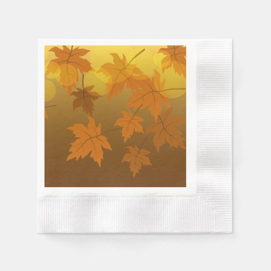 Herbstmuster mit abfallenden Ahorn-Blätter und Buc Serviette (Vorderseite)