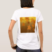 Herbstmuster mit abfallenden Ahorn-Blätter und Buc T-Shirt (Rückseite)