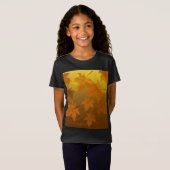 Herbstmuster mit abfallenden Ahorn-Blätter und Buc T-Shirt (Vorne ganz)