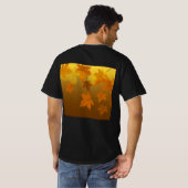 Herbstmuster mit abfallenden Ahorn-Blätter und Buc T-Shirt (Schwarz voll)